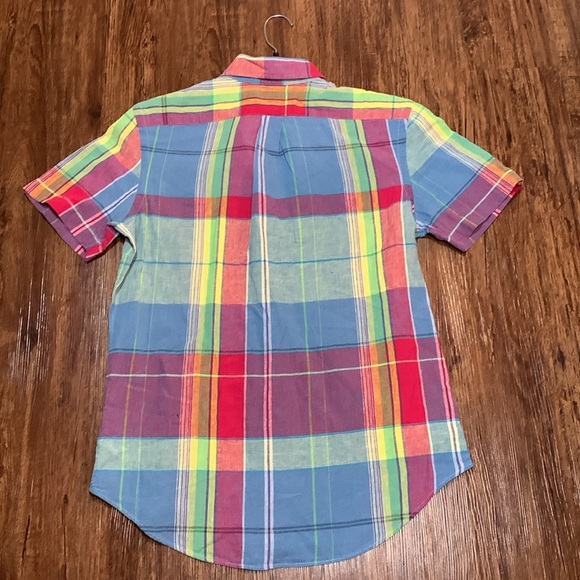 Polo Ralph Lauren Classic Fit Plaid Linen Button Down SS Small NWT - Picture 8 of 8